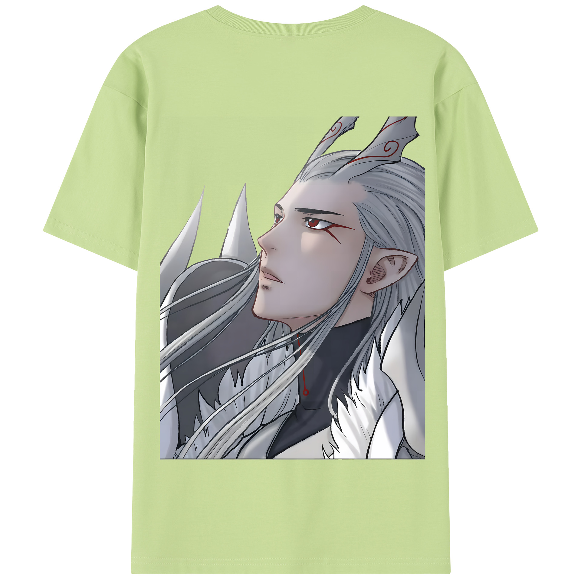 （画像用） Ne Zha 2 ナタ 魔童の大暴れ 綿100％半袖Tシャツ（背面プリント）